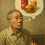 한인 노인이 청량음료 같은 당분이 많